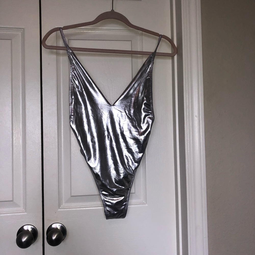 Silver Bodysuit NWOT